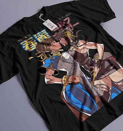 Футболка для мальчика аниме Кхун Ли Стреет Фигхтер оверсайз (рост от 165 до 180 ) Черний AnimeJ0814m Днепр