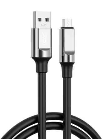 Кабель XO NB251 Liquid Silicone Rubber USB-A to Micro - 6A - 1m Black (7102288) Київ