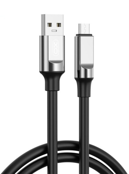 Кабель XO NB251 Liquid Silicone Rubber USB-A to Micro - 6A - 1m Black (7102288) Київ - фото 1