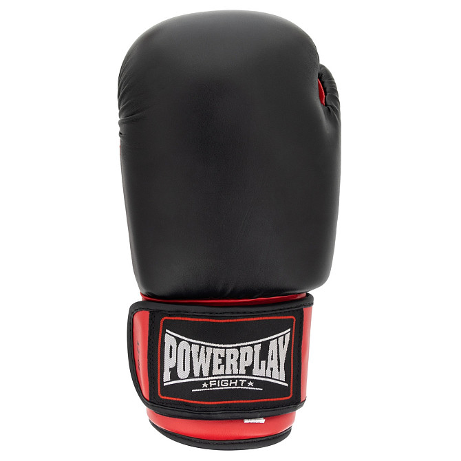 Боксерські рукавиці PowerPlay 3004 Classic Чорно-Червоні 10 унцій Каменское - изображение 2