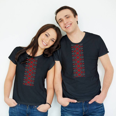 Футболка Sol's Regent Women Вишиванка вертикально чорний XL (01825309/313XL) Винница - изображение 2