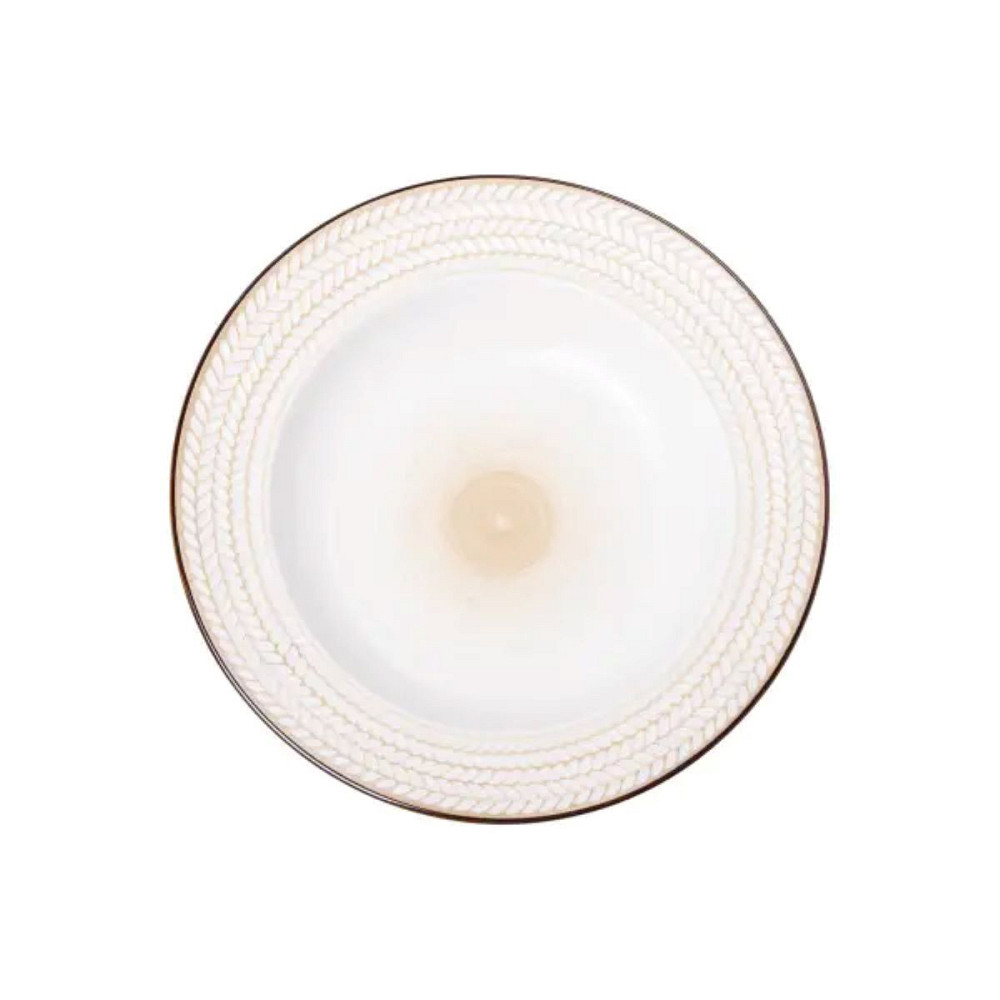 TS Kitchen Тарілка супова кругла порцелянова кругла 23.5 см біла Київ - фото 1