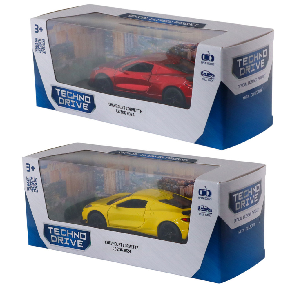 Автомодель – Chevrolet Corvette C8 Z06 2024 (жовтий, червоний) Днепр - изображение 19