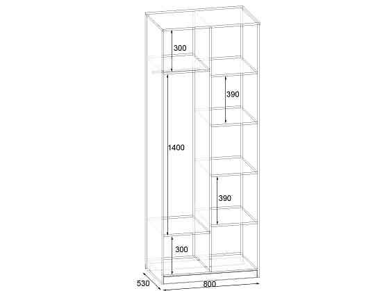 Шафа Favorit F-15, Дуб Сонома, 800х530х2100 Львів