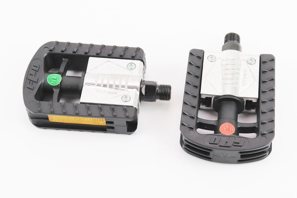 Педалі FOLDING складні 9/16" (109x74x29mm) пластико-алюминієві, чорно-сірі NW-306P Київ - фото 1