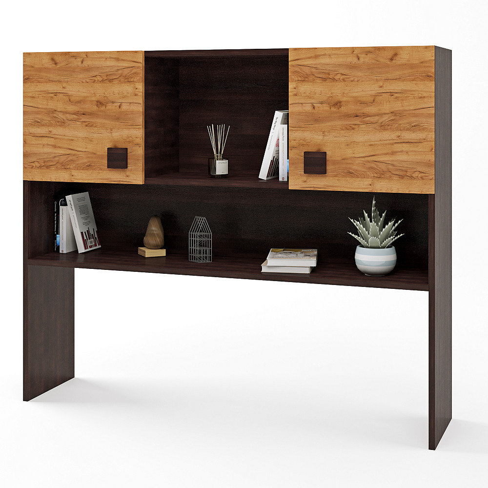 Надстройка для стола Эверест Соната венге темный + дуб крафт золотой (DTM-2155) Львов - изображение 1