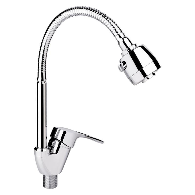 Змішувач для кухні Lidz (CRM) 44 80 008F-4 з рефлекторним виливом Київ - фото 1