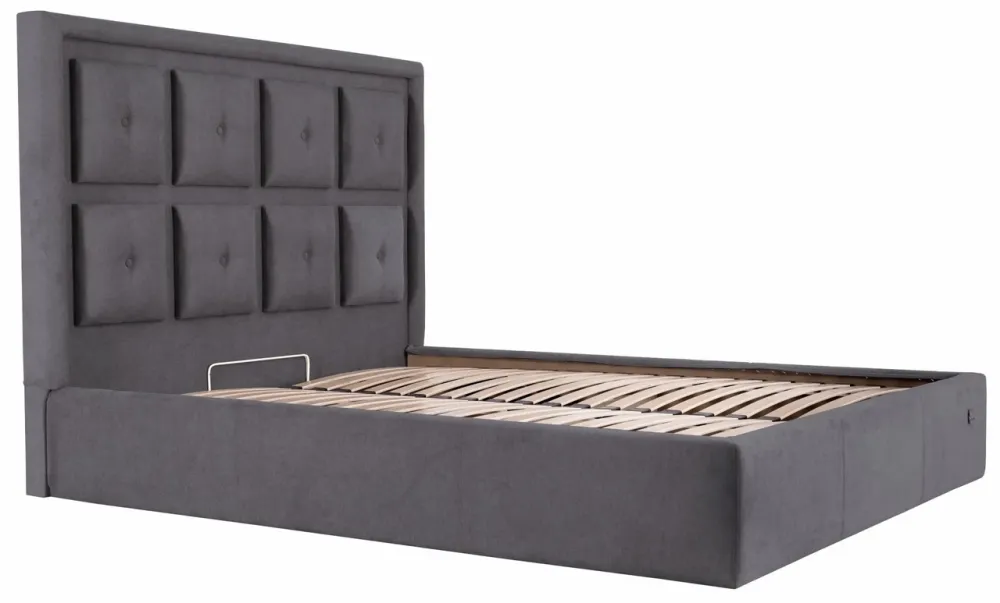 Ліжко Windsor VIP 140 х 200 см Місті Dark Grey З додатковою металевою цільнозварною рамою Темно-сірий Дніпро - фото 19