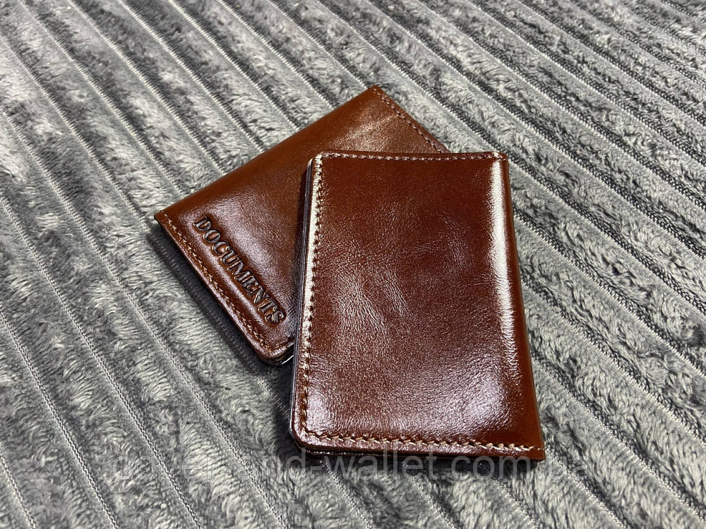 Обкладинка для ID-паспорта та авто документів з натуральної шкіри коричнева ST Leather Київ - фото 6