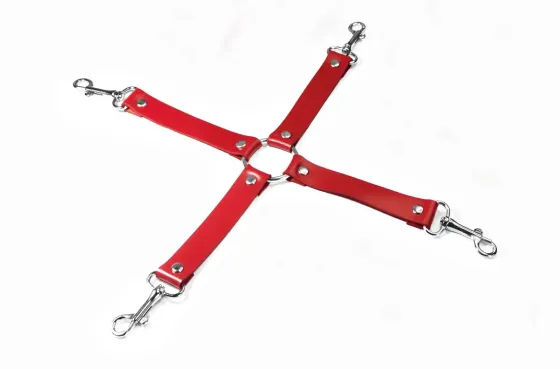 Хрестовина Feral Feelings – 4 Way Connector, натуральна шкіра, red Львів