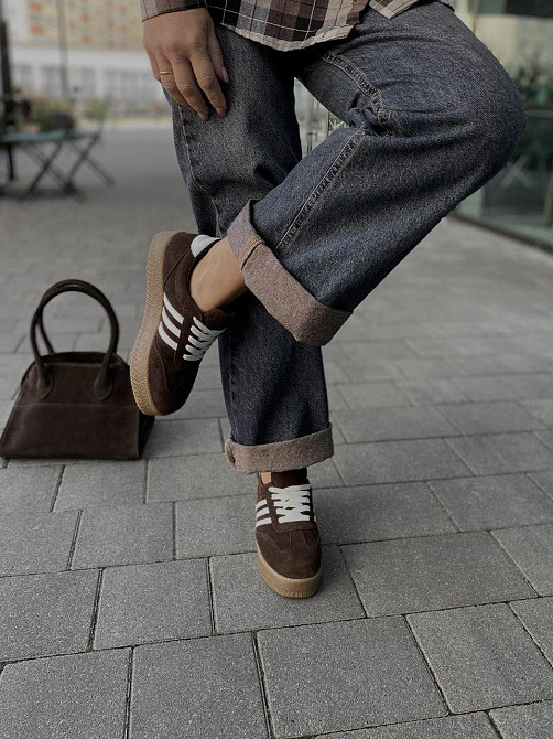 Tamei Кеди жіночі з натуральної замші демісезонні шоколадні весна-осінь 2810-132 р. 36-41 / Сти Коломия - фото 5