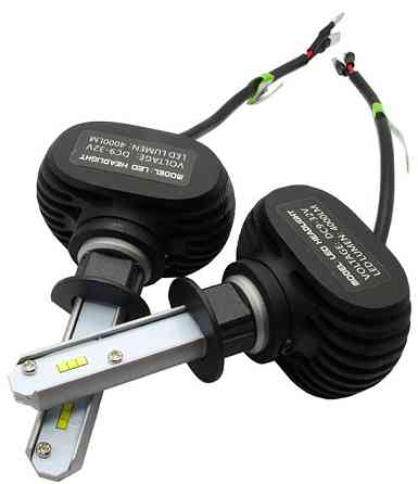 S1 Лампа світлодіодна цоколь H1 (к-кт 2 шт) 12/24V, 50W, 4000Lm авиац. алюмін. профілю. Мукачево