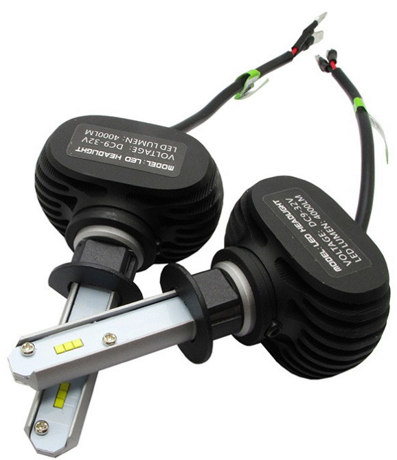 S1 Лампа світлодіодна цоколь H1 (к-кт 2 шт) 12/24V, 50W, 4000Lm авиац. алюмін. профілю. Мукачево - фото 4