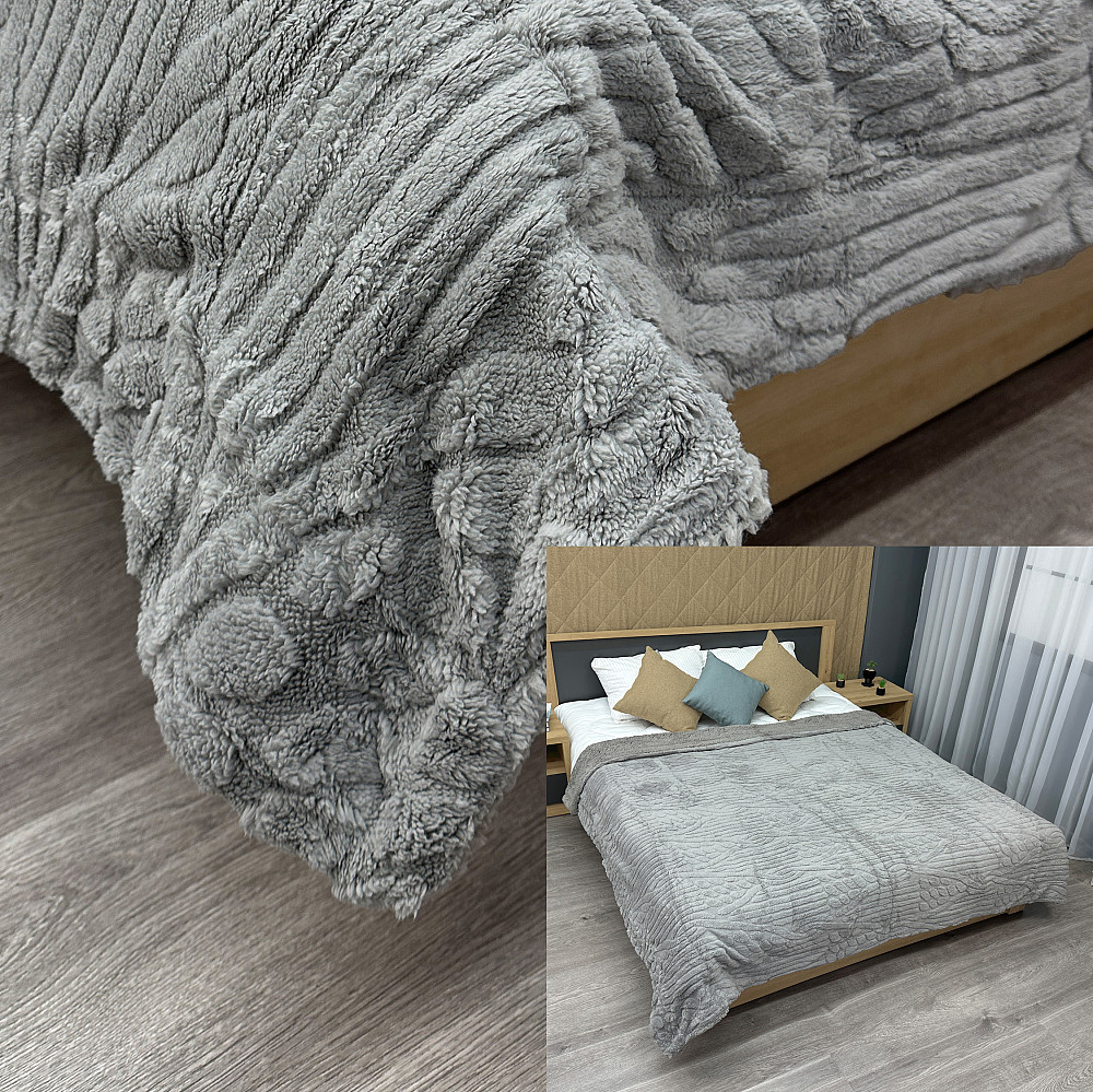 Плед 200х230 см (+-10см) на овчине 