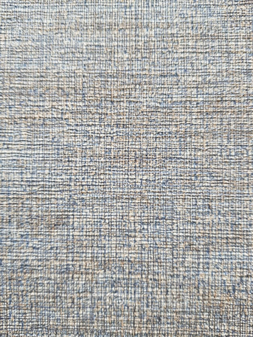 Шпалери метрові вінілові на флізелін AdaWall Beta метрові однотонні під тканину під льон білий з сірим Київ - фото 2