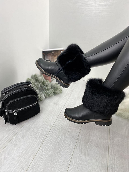 TopS Унти жіночі TopS ДК-20 чорні (зима, шкіра натуральна) (1781) лише 36р.та 37р. 35 Коломия - фото 1