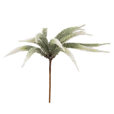 Декоративная ветвь YES! Fun Колосок, 27 см, светло-зеленая, заснеженная (973955) Винница - изображение 1