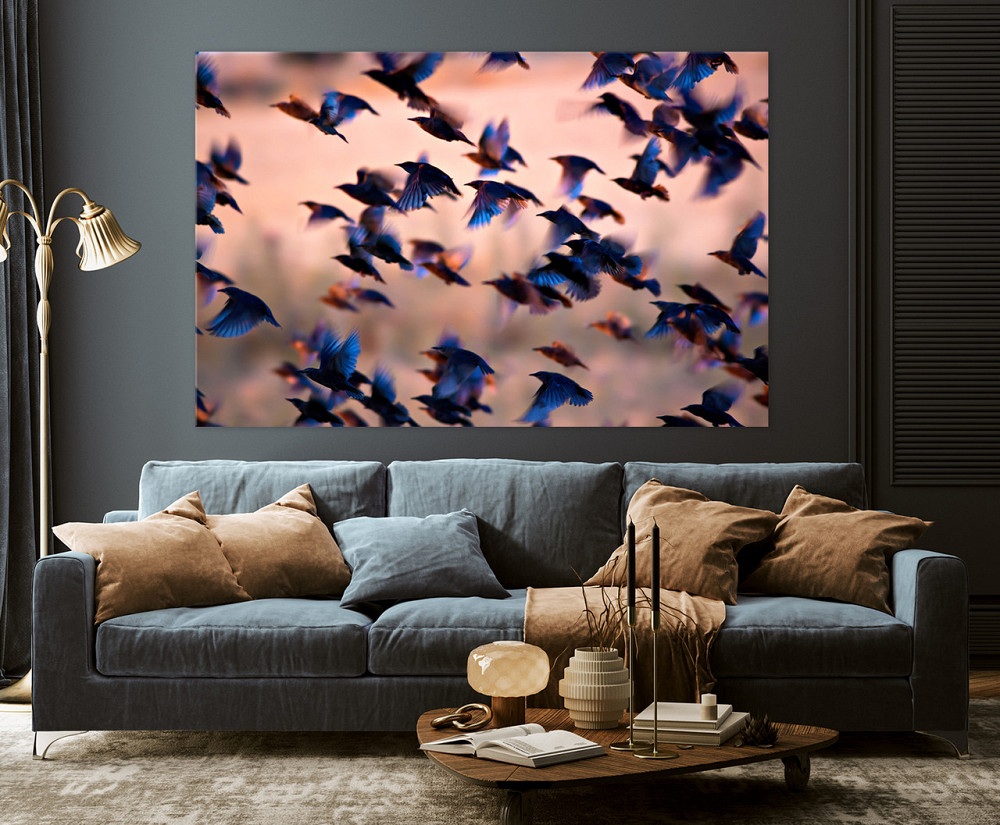 Картина холст у вітальню / спальню Пташки      MLP_12  ( 60х30см ) 80x120 см Київ - фото 3