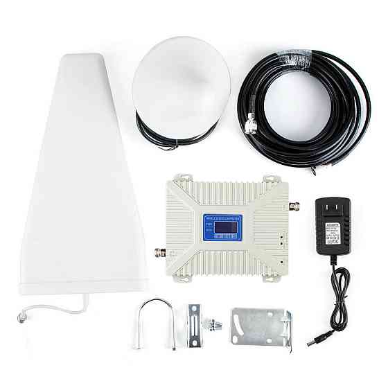 Комплект Репитер 2 диапазон 900/1800 МГц усилитель мобильной связи и интернета Aspor с антенной 10 Дб Киев