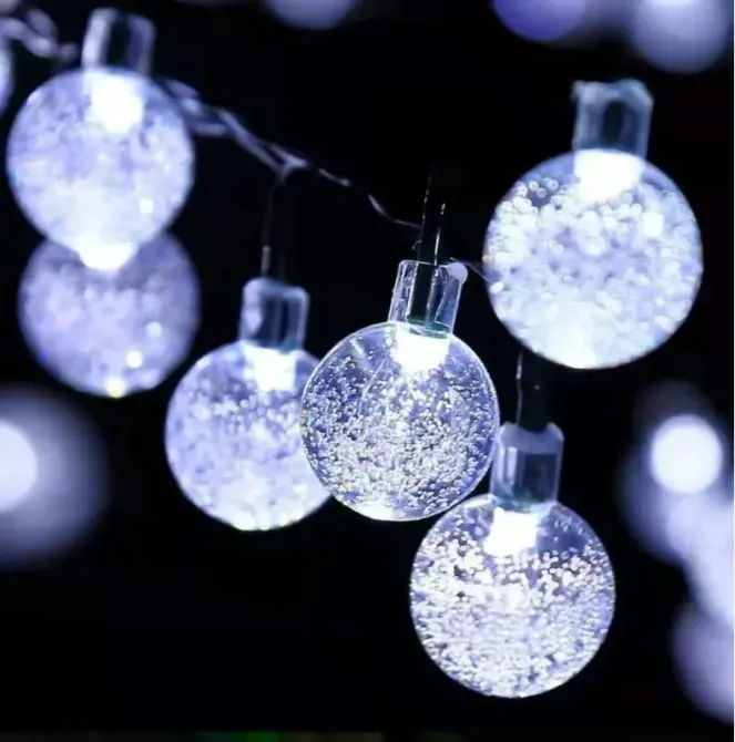 Гірлянда Кульки 100 LED Біла 10м, вулична гірлянда як кульки, світлодіодні гірлянди 100 куль Київ - фото 1