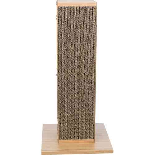 Царапка-столбик Trixie для кошек с игрушкой на веревке и кошачьей мятой картон/МДФ/джут светло-коричневая 30х30х62 см Киев