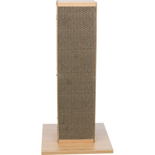 Дряпка-стовпчик Trixie для котів з іграшкою на мотузці та котячою м ятою картон/МДФ/джут світло-коричнева 30х30х62 см Київ - фото 4