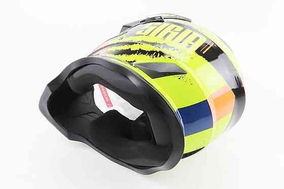 Шолом кросовий/ендуро/АТV зі склом BLD-819-7 М (57-58см), ЧОРНИЙ/ЖОВТО-ПОМАРАНЧЕВИЙ Киев