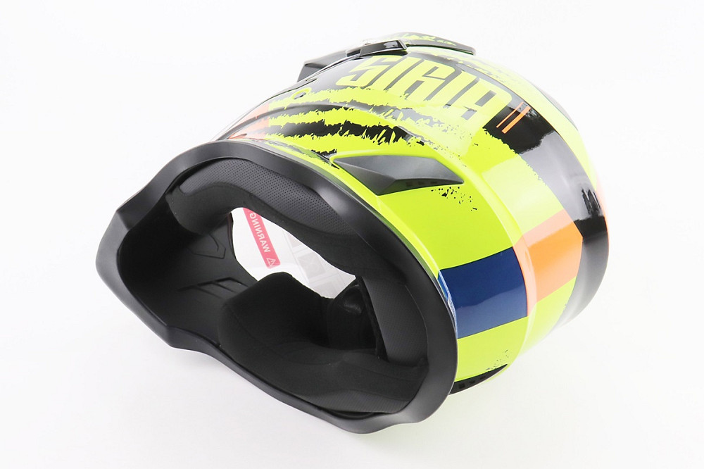 Шолом кросовий/ендуро/АТV зі склом BLD-819-7 М (57-58см), ЧОРНИЙ/ЖОВТО-ПОМАРАНЧЕВИЙ Киев - изображение 2