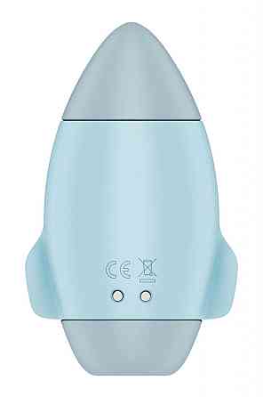Вакуумный вибратор двойного действия в виде Ракеты Satisfyer Mission Control, голубой Sex Aura Киев