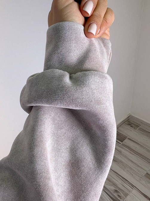 Костюм жіночий Joy One 8899 варений тай-дай спортвний худі з капюшоном брюки джоггери на резинці бежевий, бежевий, XL Київ - фото 20