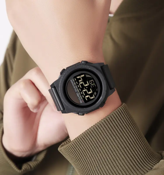 Часы мужские наручные на солнечной батарее Skmei 2358 solar (Черный с черным) Киев - изображение 6