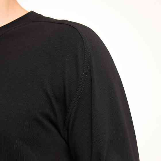 Черный мужской лонгслив Pobedov Dune. Черная мужская кофта из кулира Киев