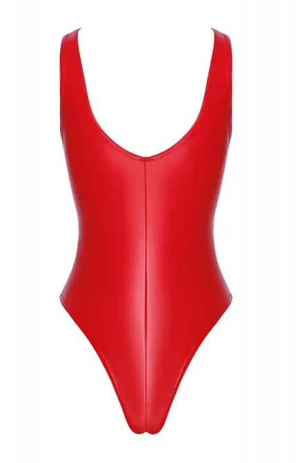 Боді Noir Handmade F352 Red powerwetlook body - XL Львів - фото 7