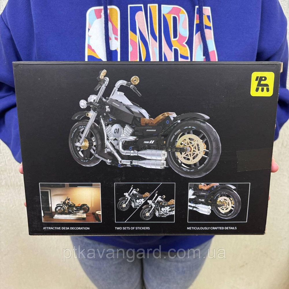 Конструктор мотоцикл Харлей байк дэвидсон 446 деталей сборна модель черный Хмельницкий - изображение 2