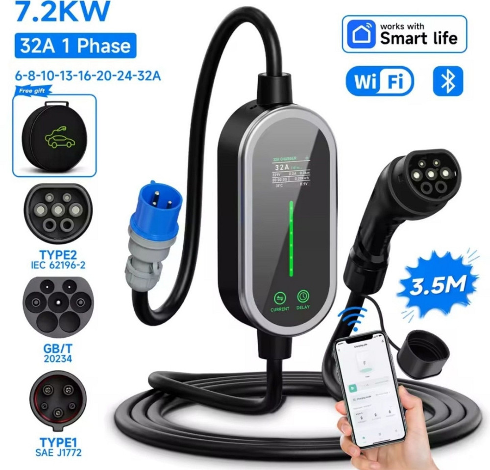 Зарядка для електроавтомобіля Type 2 1 GBT з WiFi заправка. Харків - фото 6