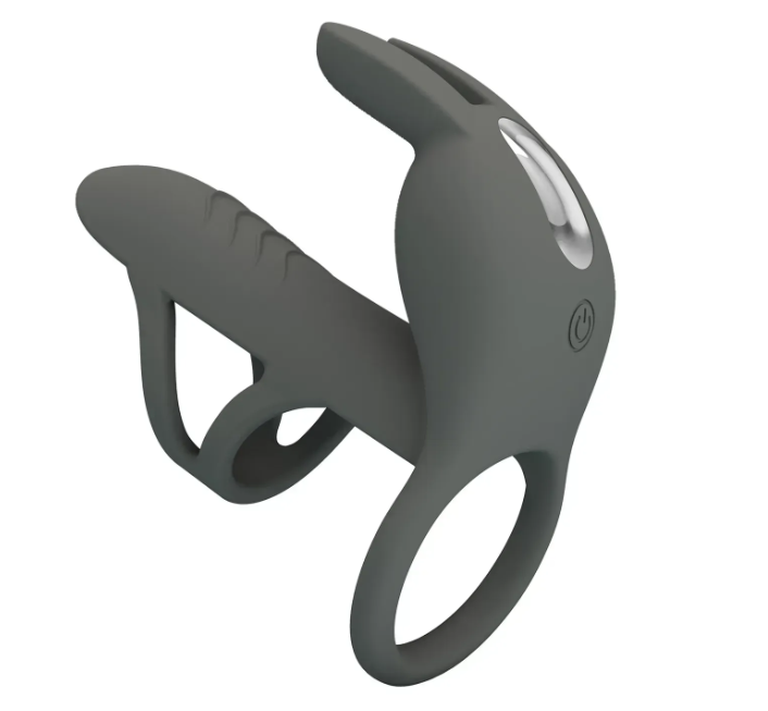 Насадка з вібрацією Pretty Love - MASTER RING GRAY, BI-210326-1 Sex Aura Київ - фото 2