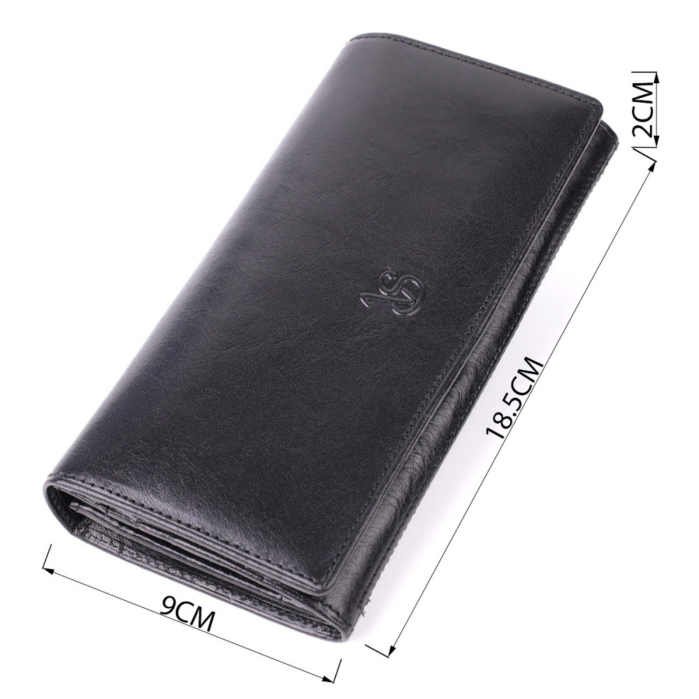 Женский вместительный кошелек из натуральной кожи Tony Perotti 20905_1 (3630 nero) Черный Киев - изображение 3