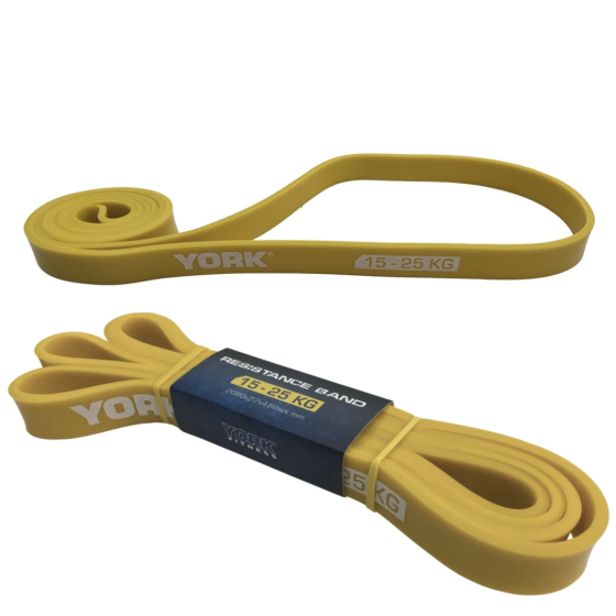 Резинка для фітнесу York 15-25кг - 2080x22x4,5 мм, жовтий Київ