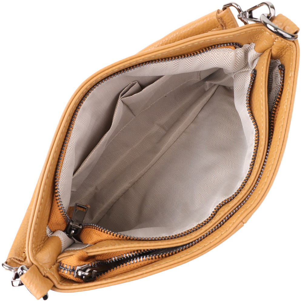 Жіноча сумка на два відділення з натуральної шкіри Vintage 23015 Світло-коричневий Київ - фото 8