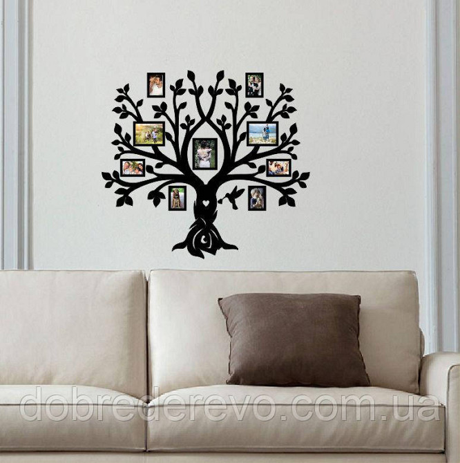 Родовое дерево🌳 Колибри 3 Семейное дерево сердце  на 9 фото рамок, Вижница - изображение 7