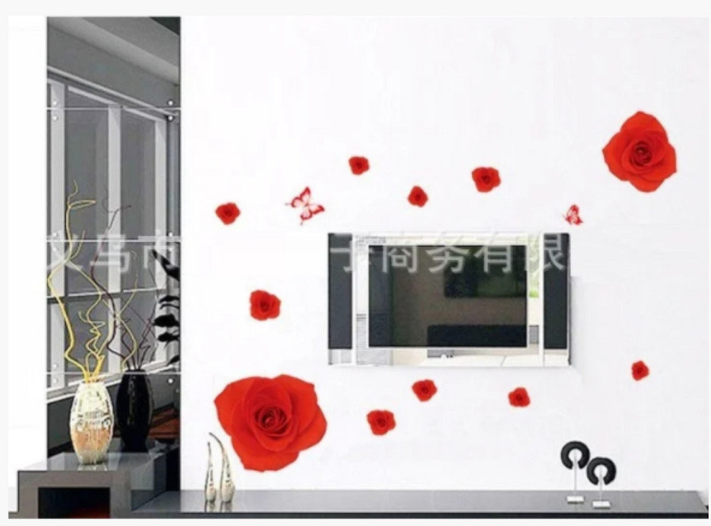 Наклейка інтер'єрна Червоні троянди Київ - фото 3