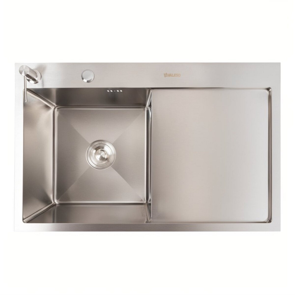 VALESO Кухонна мийка CM 78*50 L нержавійка VALESO Handmade (круглий сифон 3,0/0,8) Київ - фото 1