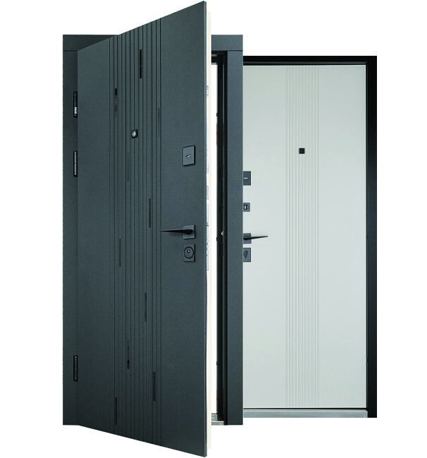 Вхідні двері Abwehr Classic Prime Simfonia 576/584 Чорна Шагрень + Кашемір супермат 960*2050 мм Київ - фото 3