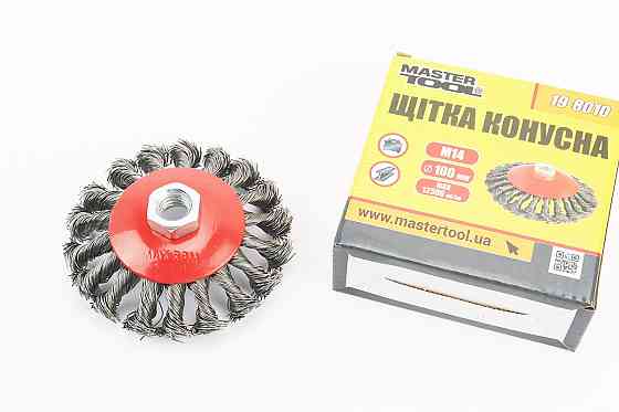 Щітка конусна М14 D-100мм з плетеного дроту 19-8010 Київ