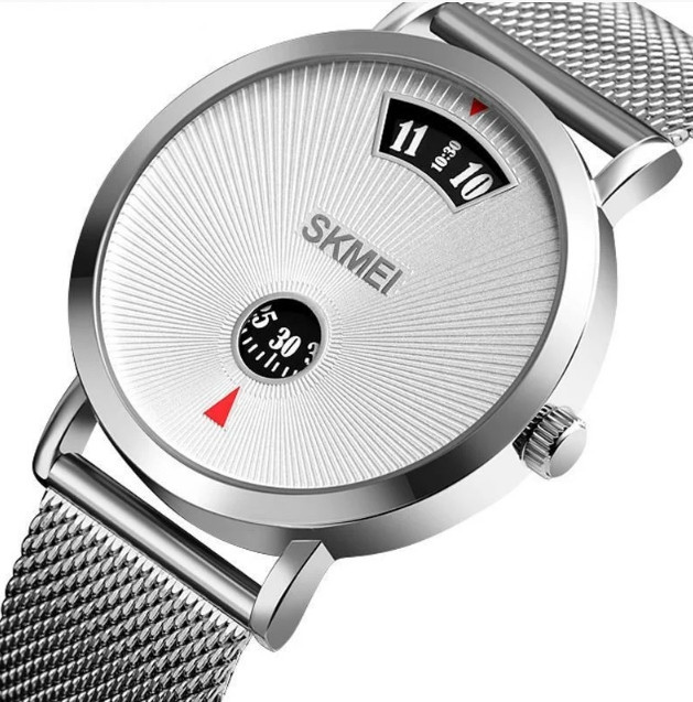 Чоловічий наручний годинник Skmei 1489 Сріблясті Вінниця - фото 4