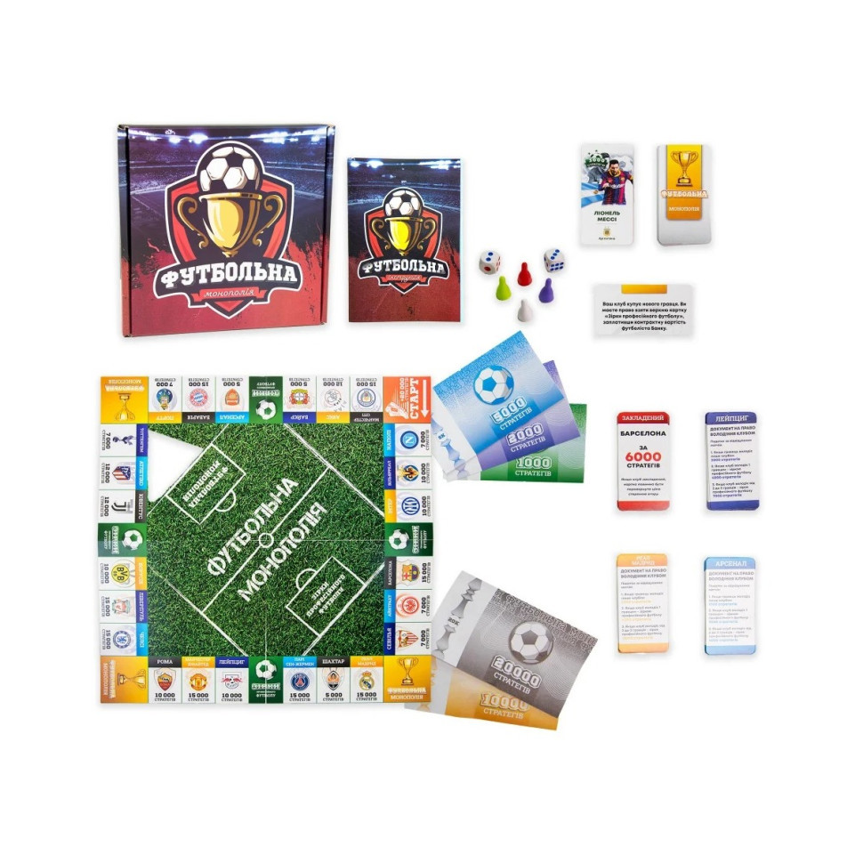 Настільна гра "Футбольна Монополія" Strateg 716 розважальна економічна Вінниця - фото 2