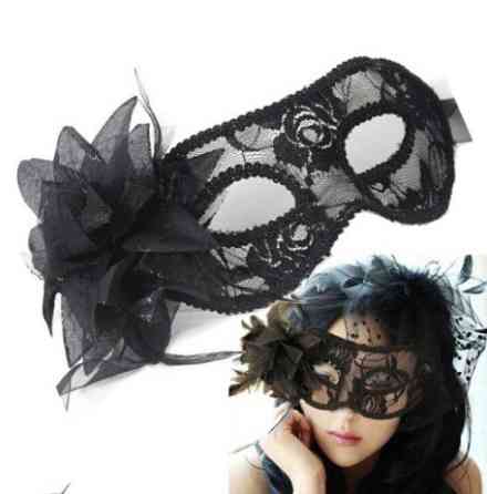 Маска на маскарад з квіткою one size чорний Київ
