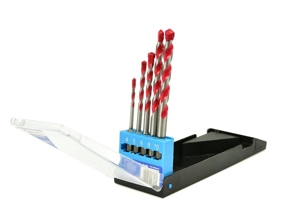 Свердла бетону "GeKo" з хвостовиком для шуруповерта Hex E6,3 (1/4") комплект  5 шт.  4 - 10 мм Киев - изображение 3