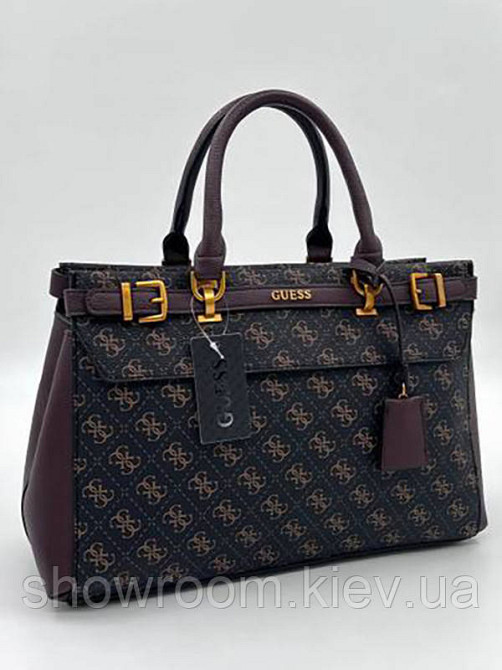 Жіноча брендова сумка Guess (842607) коричнева Київ - фото 2