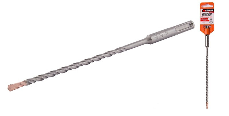 GRANITE Свердло для бетону GRANITE SDS-PLUS S4 6×210 мм 0-06-210 Коломия - фото 1